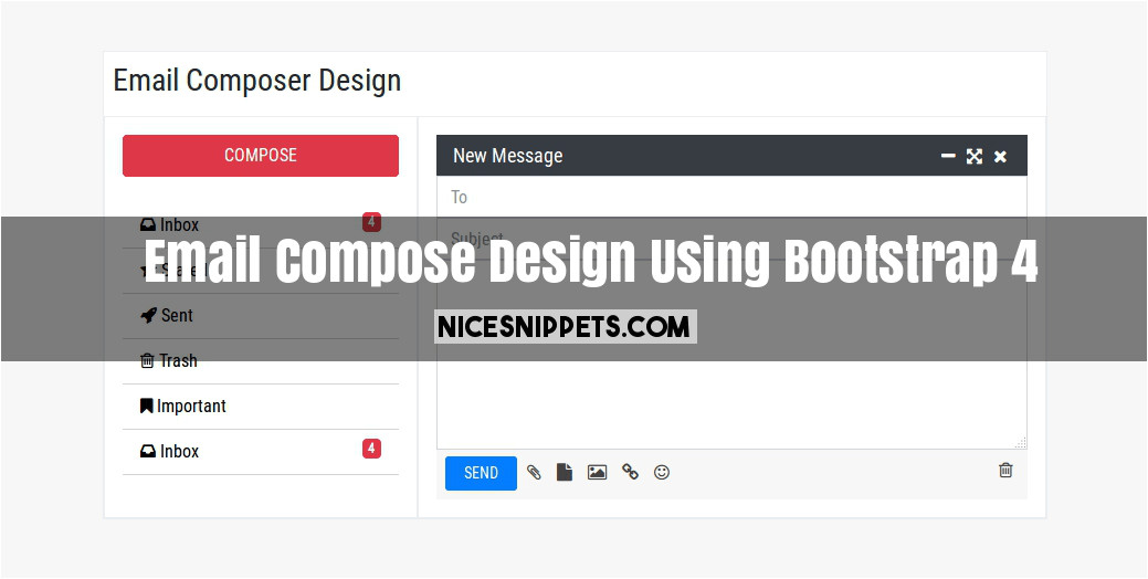 email compose design using bootstrap 4