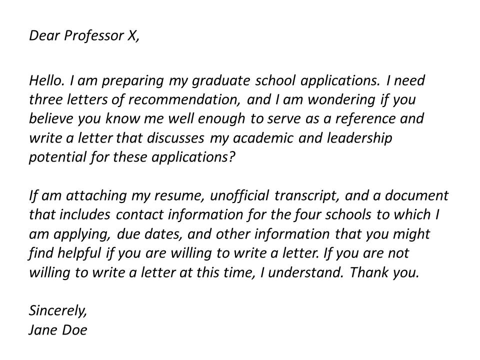 asking for letters of recommendation