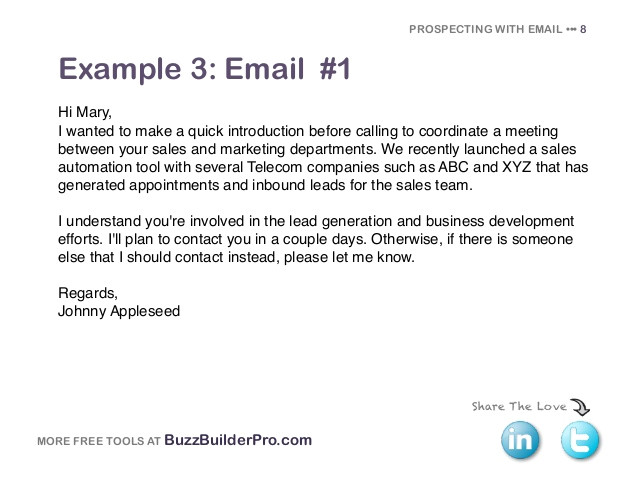 precall email templates