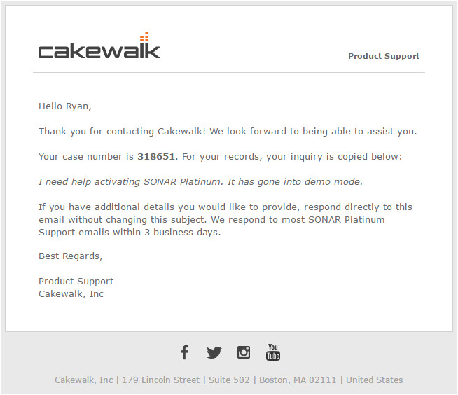 cakewalk support update m3428520