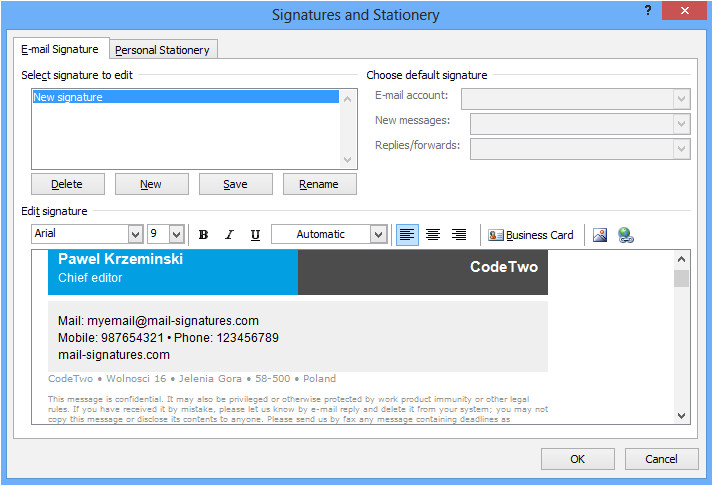 Email Templates In Outlook 2007 HTML Email Signature Setup In Outlook 2007