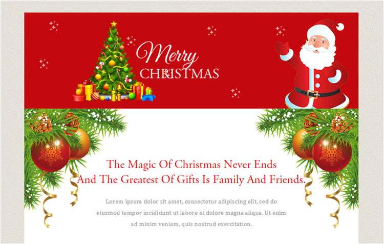 christmas email newsletter templates