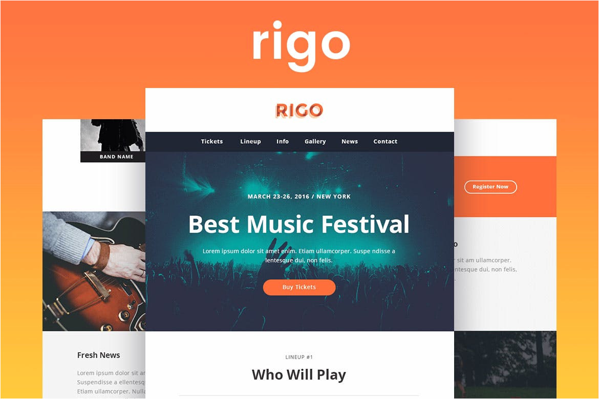 Envato Responsive Email Templates Rigo Responsive Email and Newsletter Template by