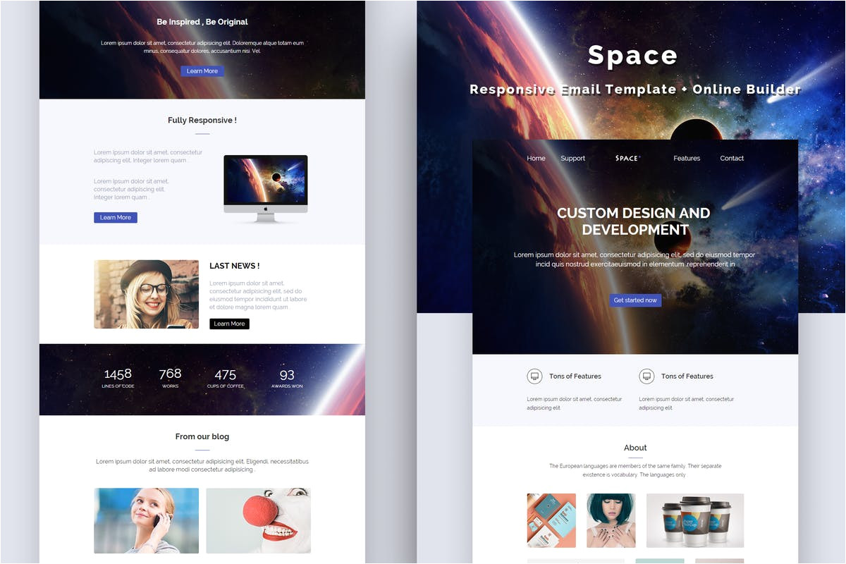 space responsive email template online builder drrc9h