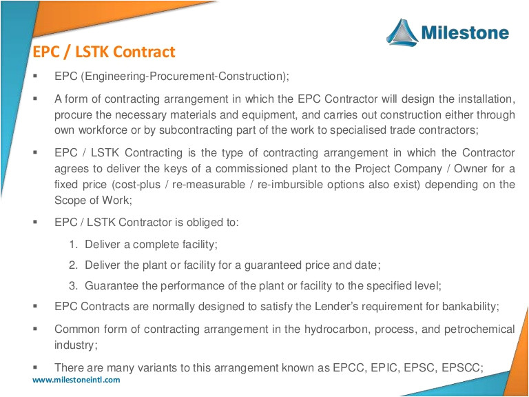 epc lstk standard contract forms