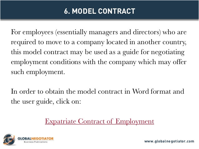 expatriate contract of employment
