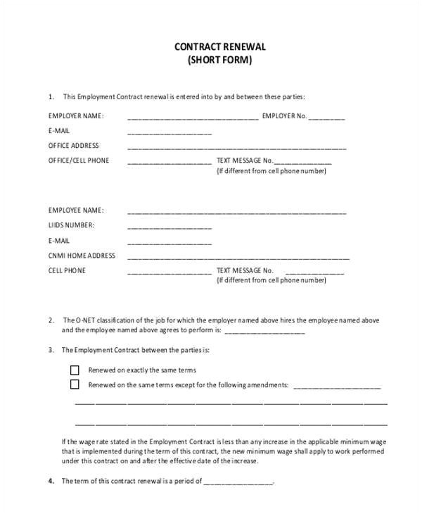 sample employment contract form
