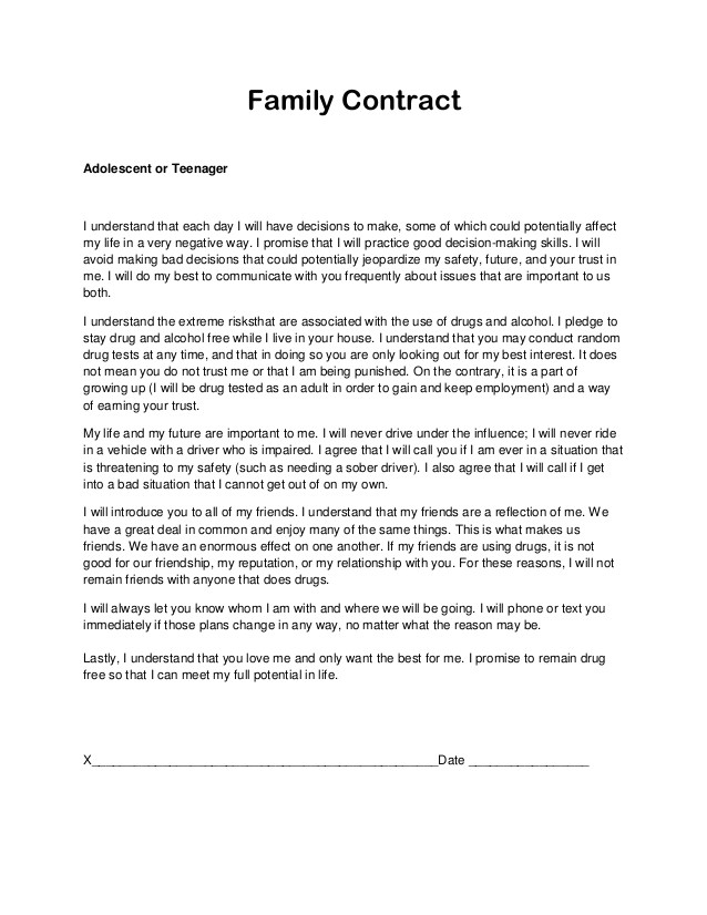 family contract