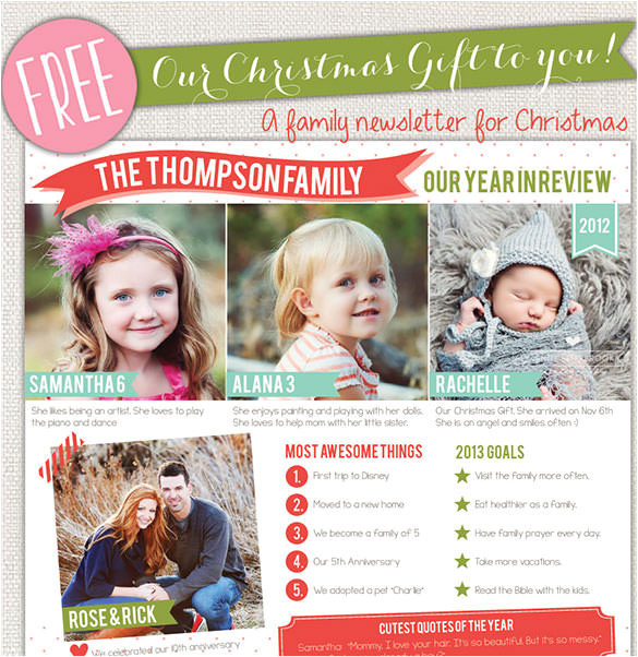 christmas email newsletter template