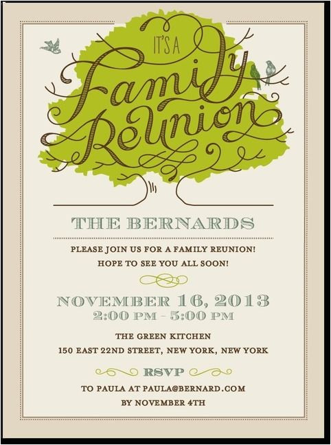 family reunion invitations