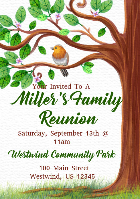 family reunion flyer template