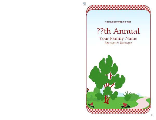 Family Reunion Flyer Template Word Family Reunion Invitations Microsoft Word Templates