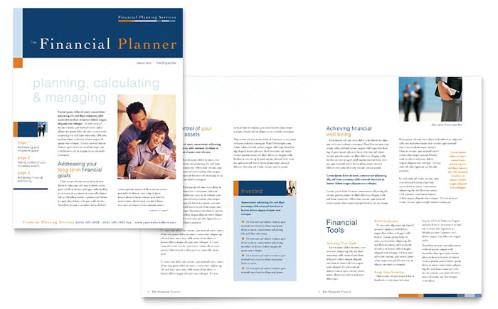 Financial Email Newsletter Templates Financial Planning Consulting Newsletter Template Design
