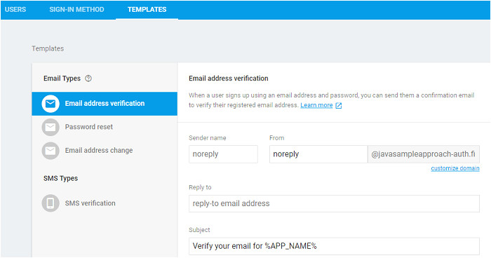firebase authentication sign up sign in sign out verify email android