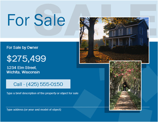 beautiful free for sale by owner fsbo flyer template