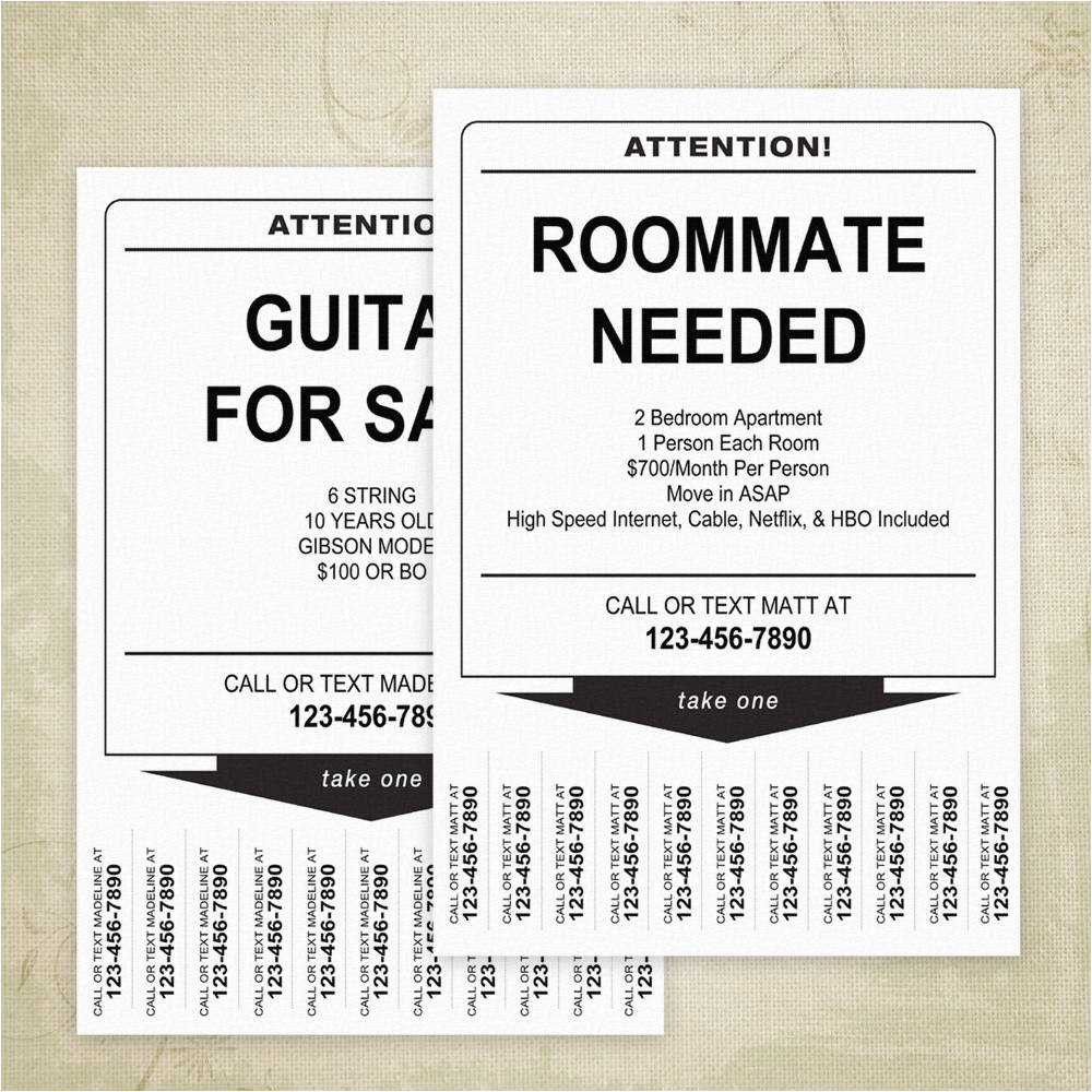 for rent for sale ad flyer sign with