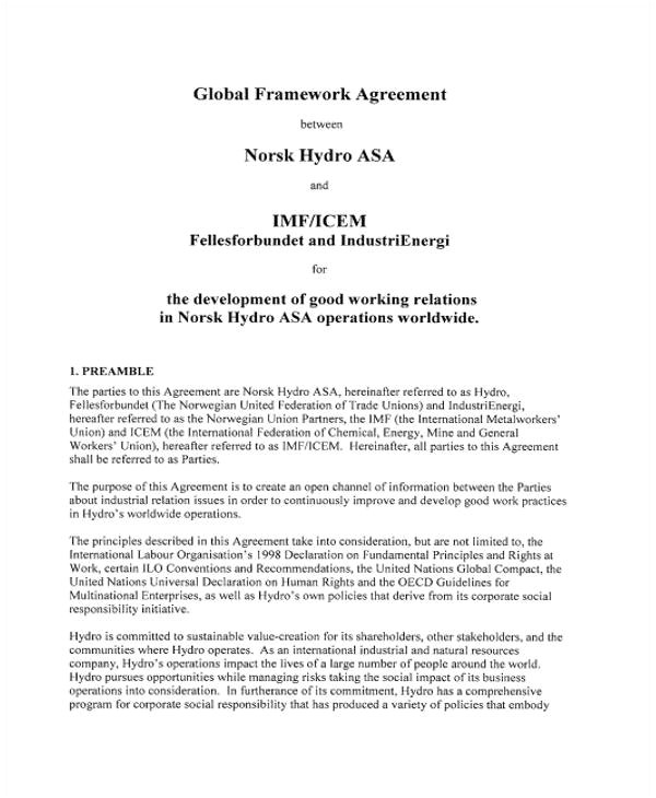 framework agreement template
