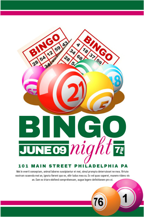 Free Bingo Night Flyer Template Bingo Flyer Template Postermywall