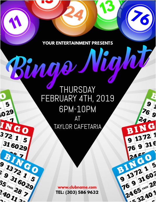 bingo night flyer template