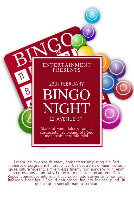 bingo night poster template