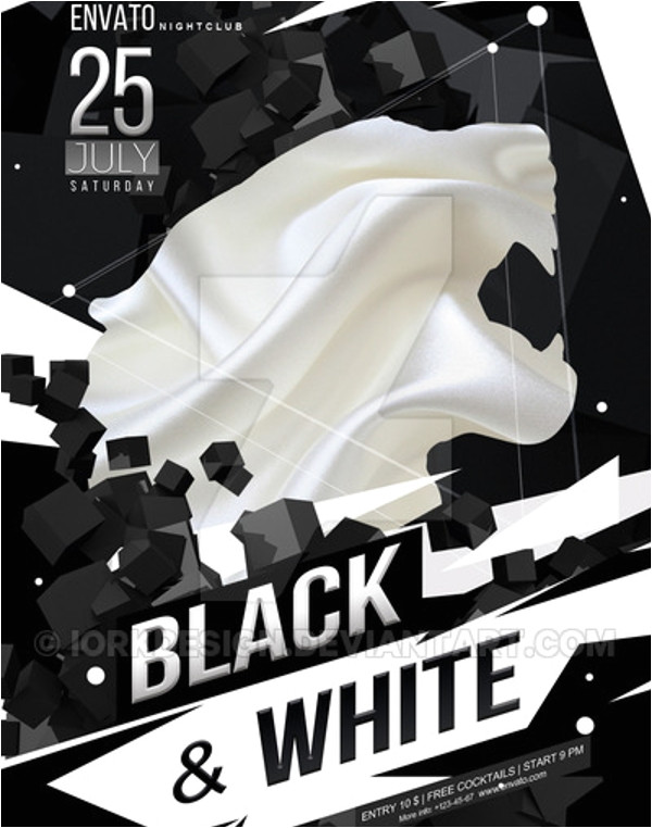 black and white flyer template