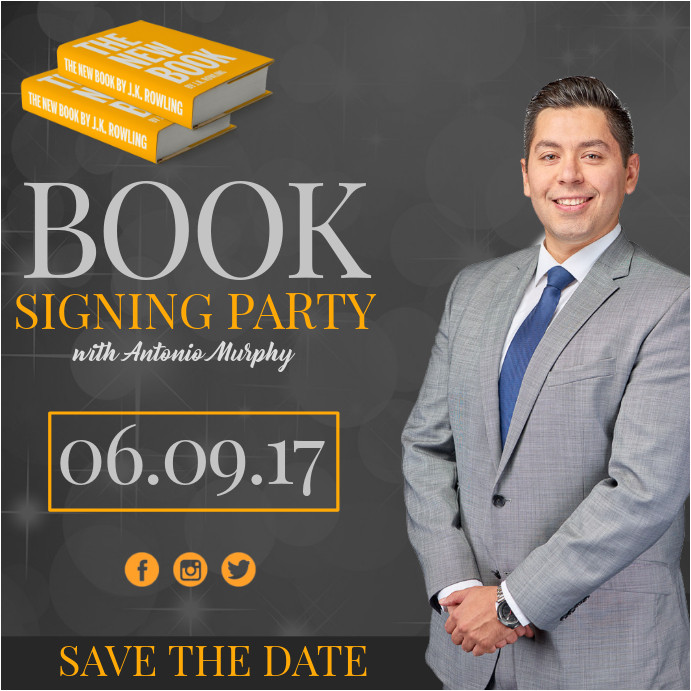 book signing flyer template