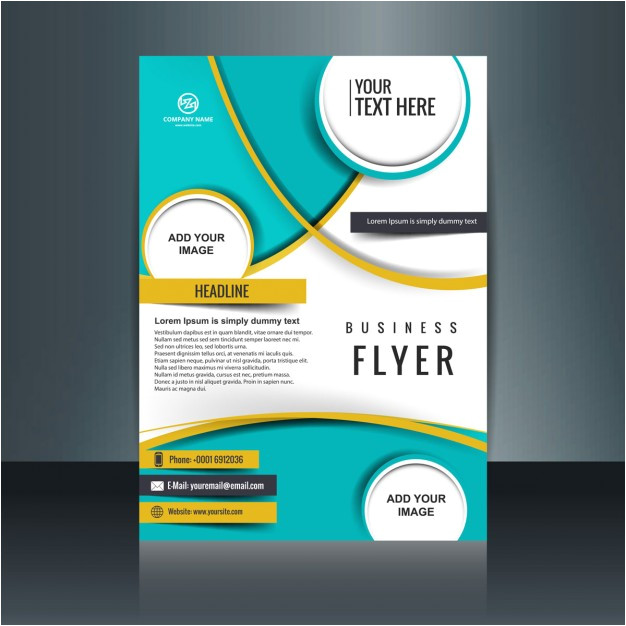business flyer template with circular shapes 852837