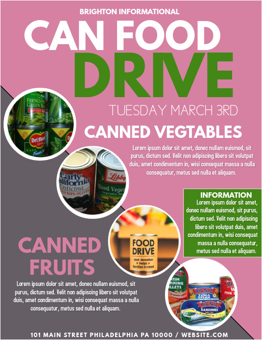 food drive flyer template