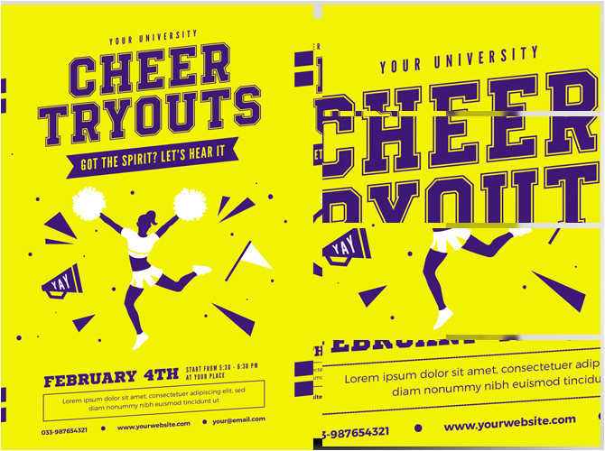 cheer tryouts flyer template