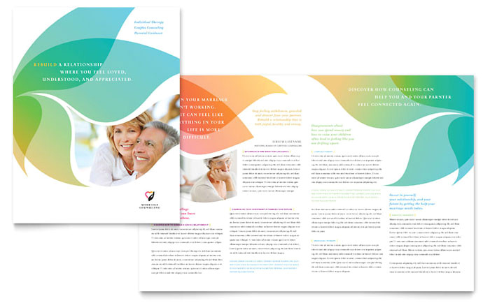 marriage counseling brochure template design md0300101