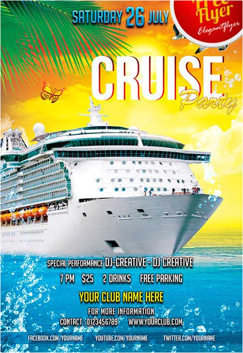 Free Cruise Ship Flyer Template Download Free Cruise Party Psd Flyer Template Freepsdflyer