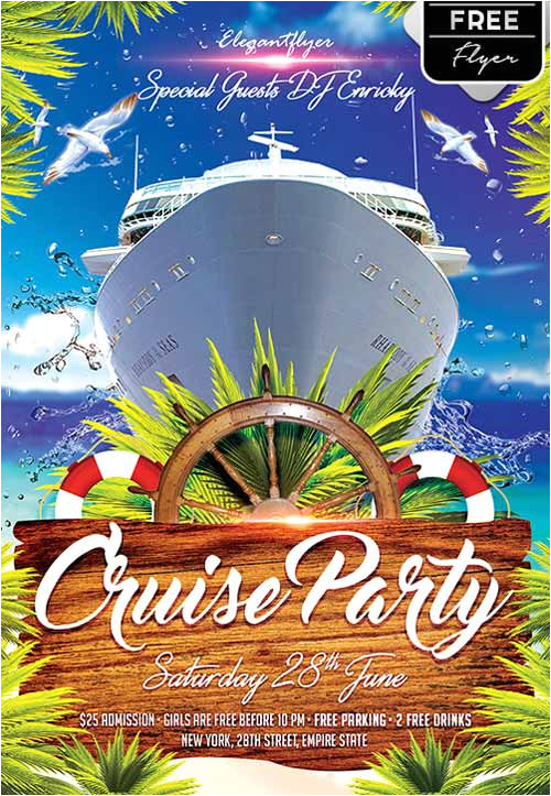 cruise party free flyer template