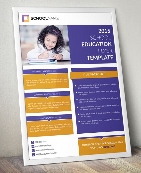50603 standing education flyer template psd