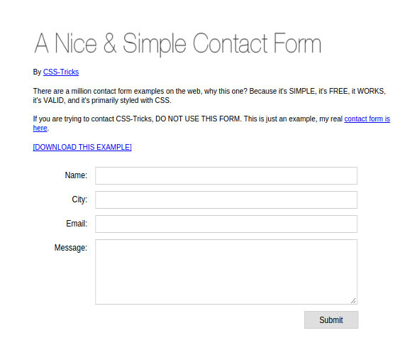 php contact form templates