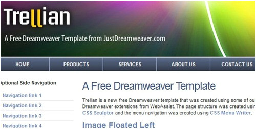 30 best free dreamweaver templates