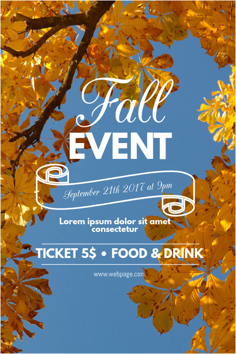 fall event flyer template