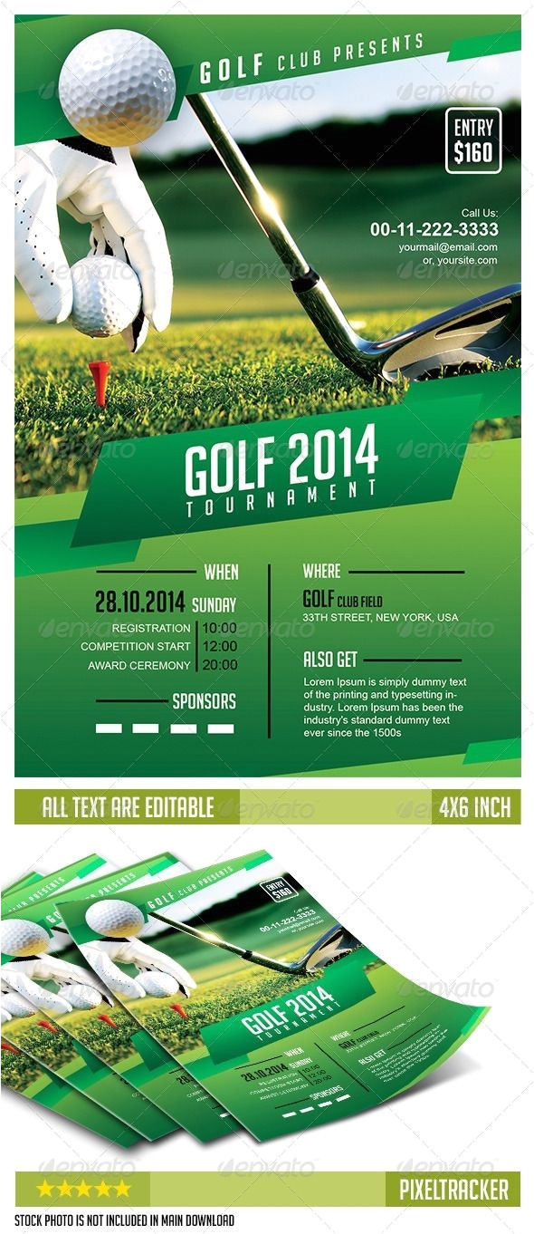 golf tournament flyer template