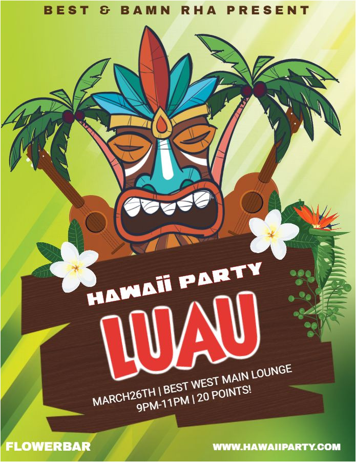 luau party flyers