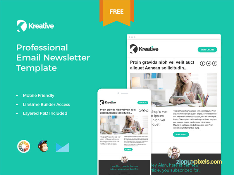 2537100 kreative free email newsletter template