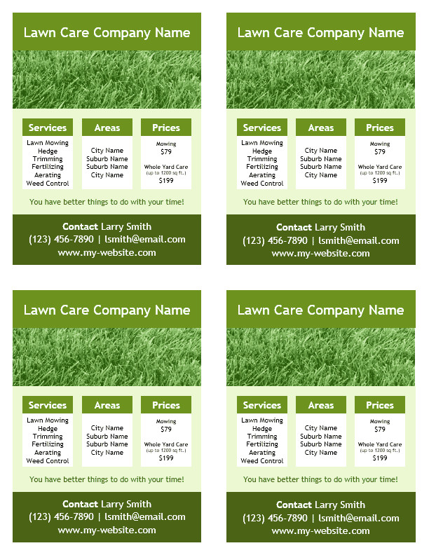 lawn care flyer template
