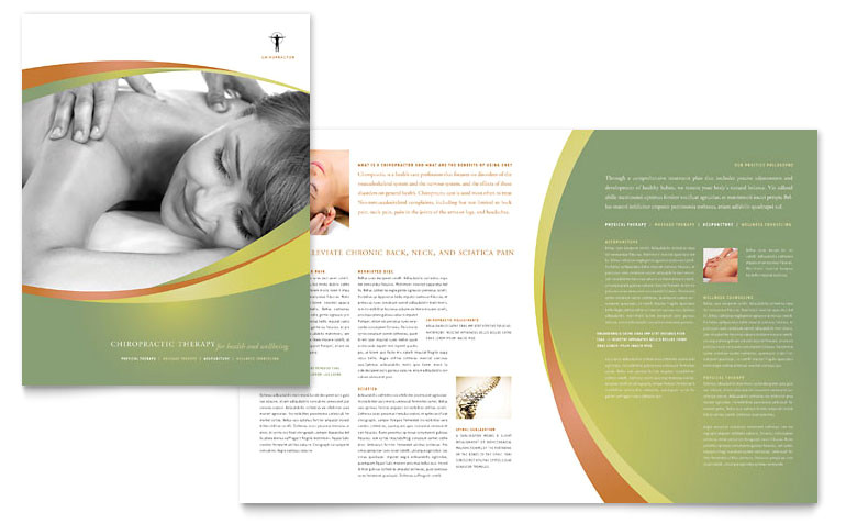 massage chiropractic brochure templates md0190101d