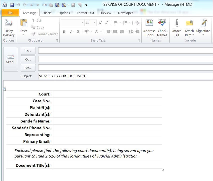 using outlook templates to send emails of a frequent type