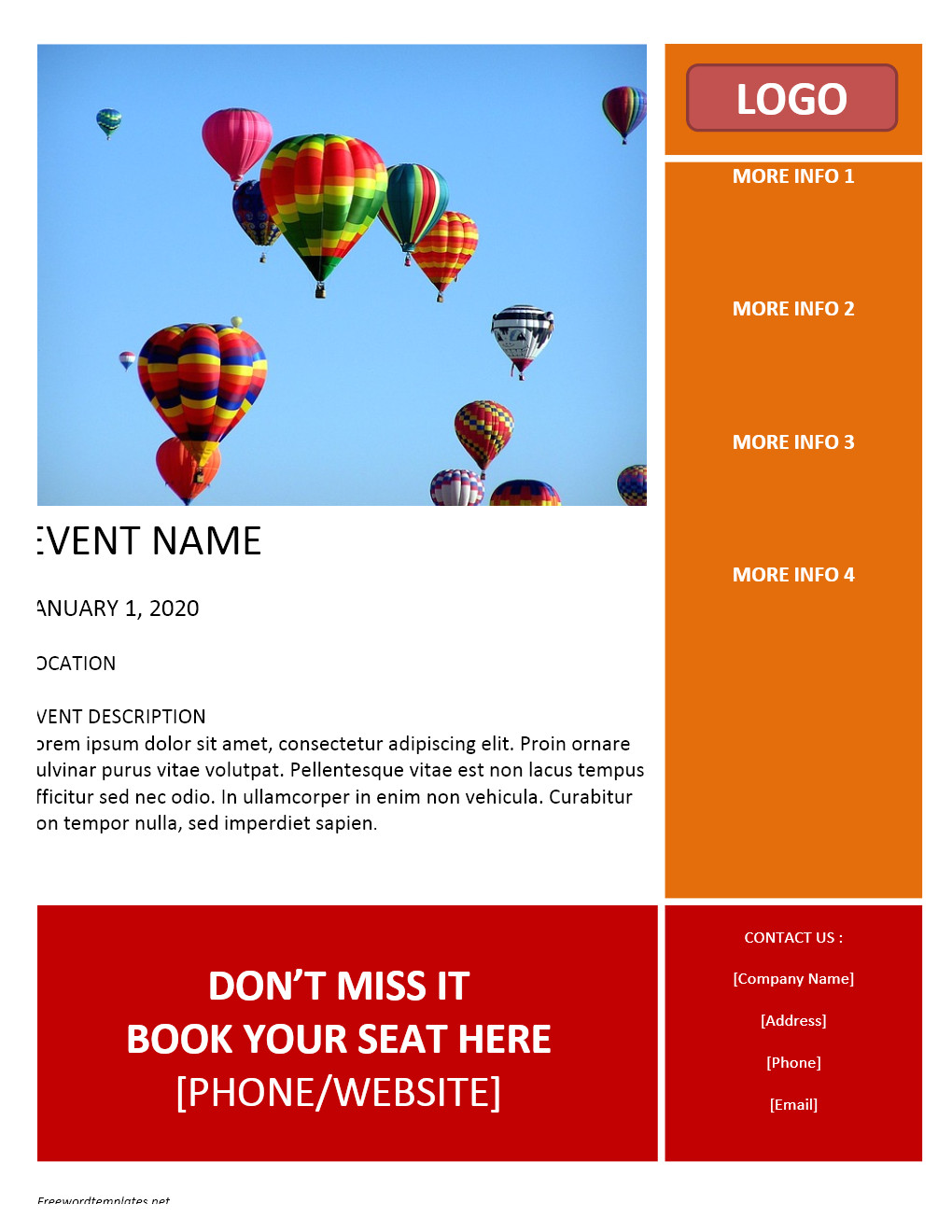 Free Online Flyer Templates for Word event Flyer Template