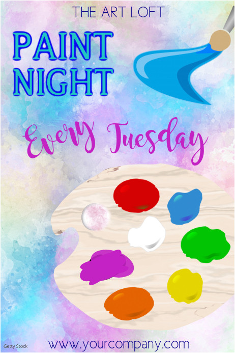 paint night flyer template