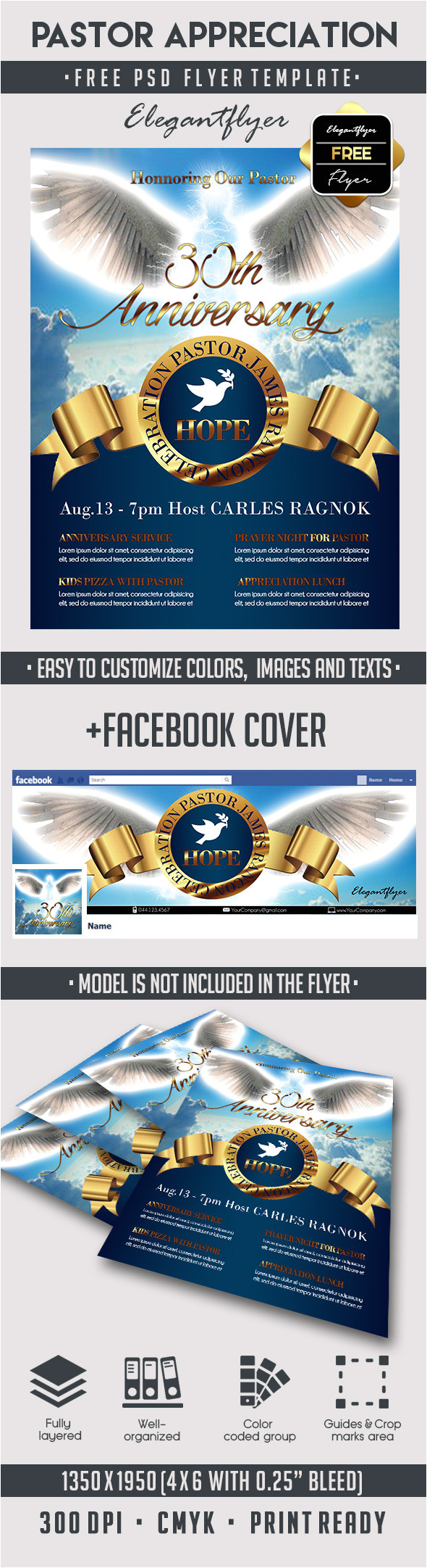 Free Pastor Appreciation Flyer Templates Pastor Appreciation Free Flyer Psd Template Facebook On