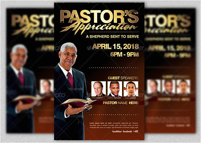 pastors appreciation flyer template