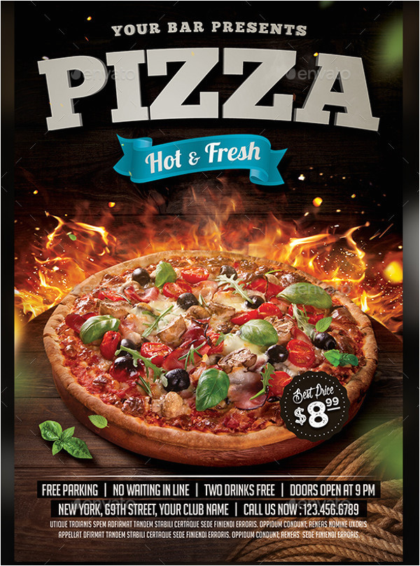 Free Pizza Flyer Template Design 24 Creative Pizza Flyer Templates Creatives In Psd