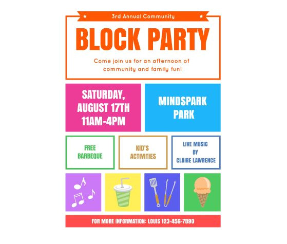 Free Printable Flyers Templates Download This Block Party Flyer Template and Other Free