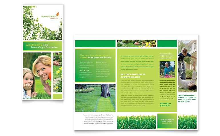 lawn mowing service brochure templates hm0070101d