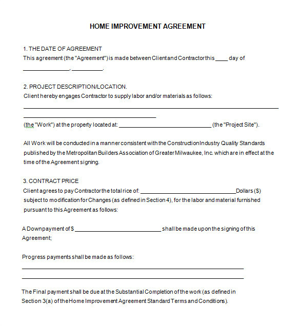 Free Renovation Contract Template 10 Home Remodeling Contract Templates Word Docs Pages
